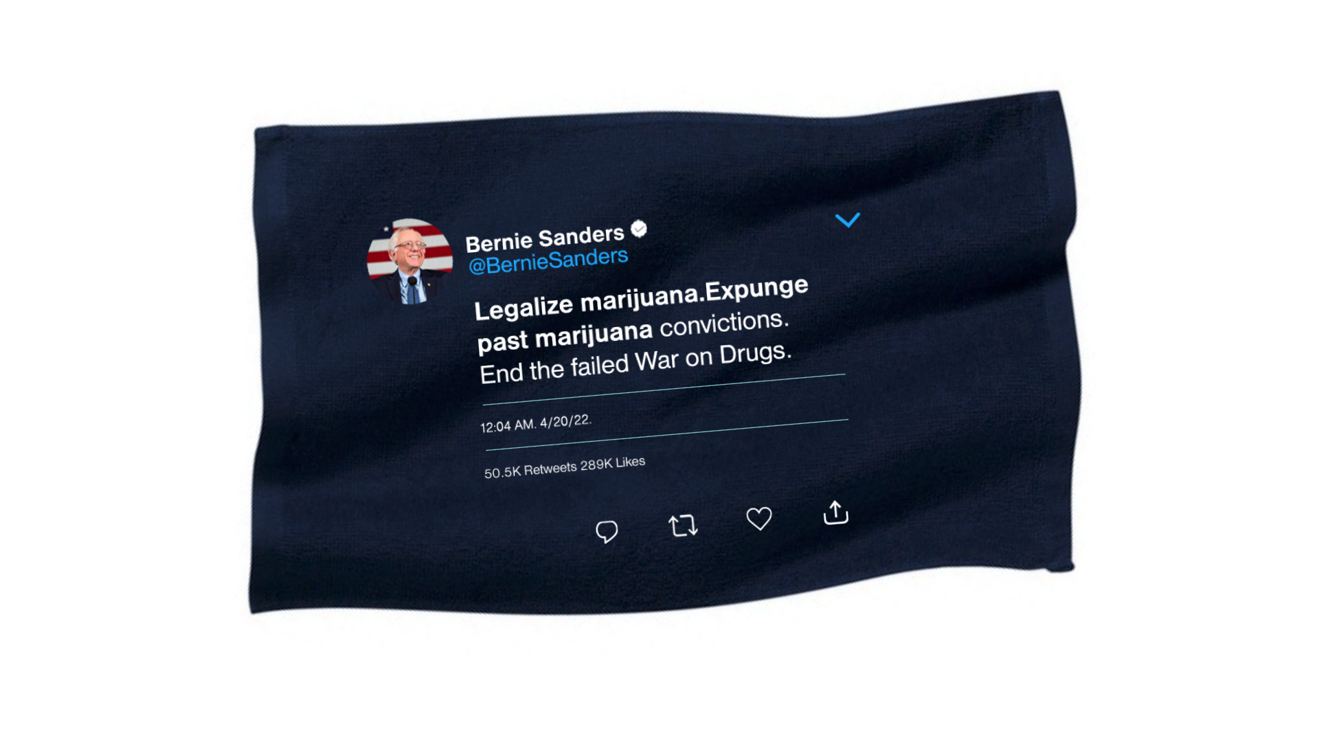 bernie sanders tweet towel