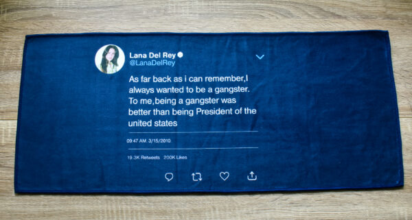 Lana Del Rey tweet towel