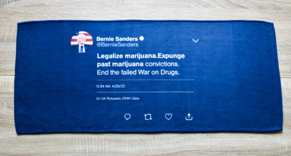 bernie sanders tweet towel